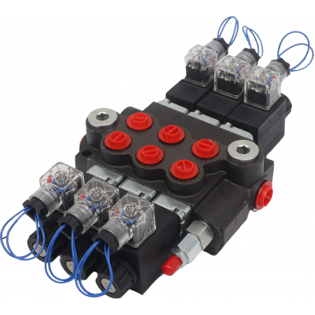 ROZDZIELACZ HYDRAULICZNY ELEKTRYCZNY 3 SEKCYJNY 40L 12V